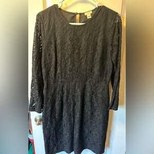 J. Crew Lace Black Dress